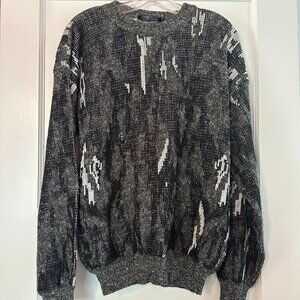 VTG 80s Peter England Long Cardigan Sweater Handmade Acrylic - Men M